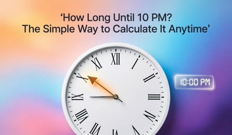 How Long Until 10 PM? The Simple Way to Calculate It Anytime